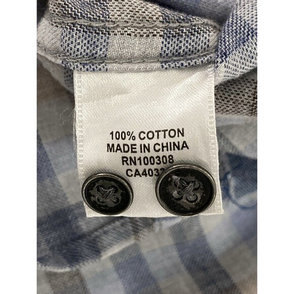 Peter Millar Hill Point Shirt Men’s L Blue Plaid Cotton Button Up Preppy - Picture 5 of 8